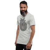 Abstract Face Art T-Shirt - Grey